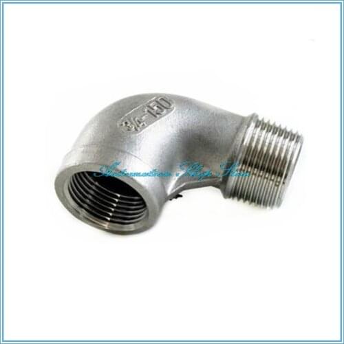 BSPT 1/8" 1/4" 3/8" 1/2" 3/4" Stainless Steel SS304 Female-Male Fuel Street Elbow Threaded Pipe Fittings For Water Gas Oil