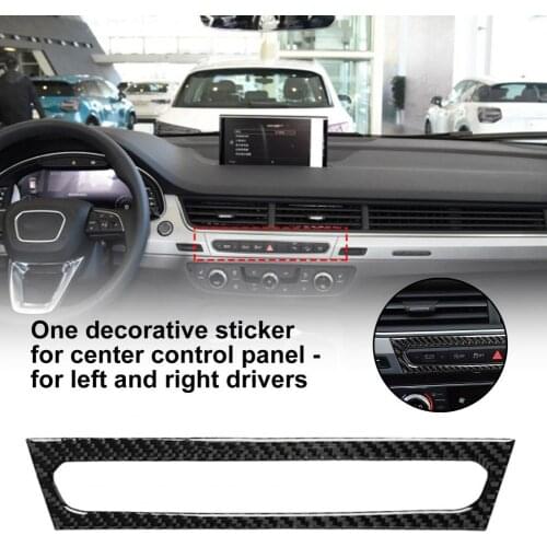 Center Console Sticker Carbon Fiber Decal Self-adhesive Trim Center Console Strip for Audi New Q7 SQ7 4M 2016-2019