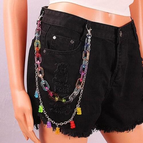 Chain On The Jeans Pants Women Men Keychain Chains For Pants Hipster Girls Boys Clothing Accessories Chain
