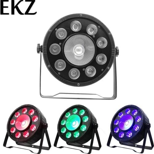 Dj party barDMX led Flat Par 9+1 RGB 3 IN 1 plastic housing concert nightclub sing dance prom stage light