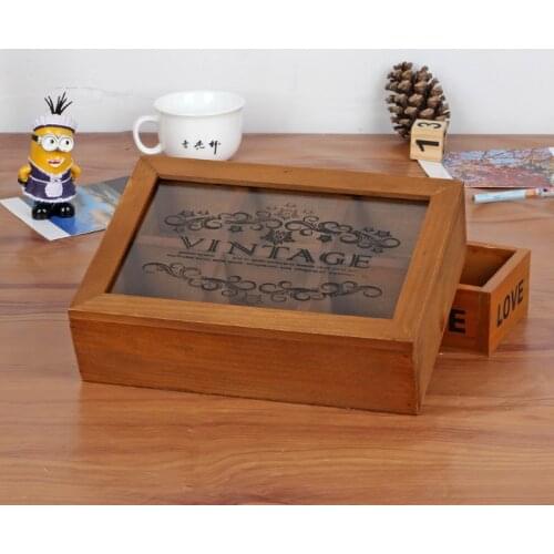 Handmade Storage Holder Retro Wooden Box Lockable Wood Container Jewelry Wooden Boxes With Lids Grocery Storage Box