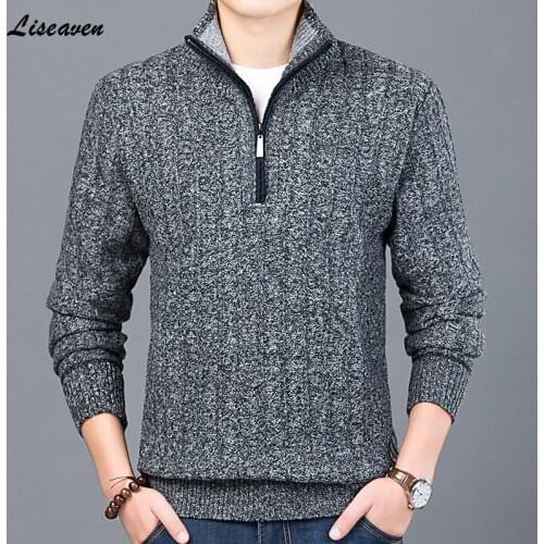 Liseaven Men Turtleneck Sweaters 2019 New Pullovers Pull Homme Sweater Clothing Men Tops