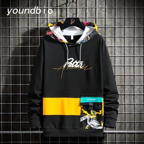 Mens Hoodie Sweatshirt Loose Cotton Hoodie Jumper Fashion Print Long Sleeve Hoodie Sweatshirts Casual Trendy Streetwear ZT8506