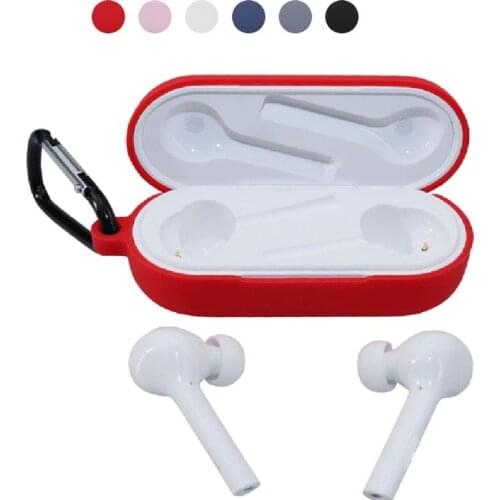 Soft Silicone Anti-slip Protective Cover Earphone Case Protector for Huawei FreeBuds Lite Headset Charging Box