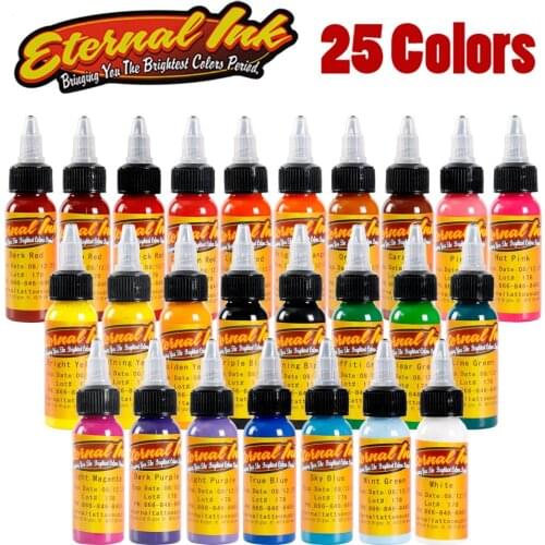 30ml/Bottle 14/25 Colors Professional Tattoo Ink Set For Body Art Natural Plant Permanent Pigment Paint Tattoo Ink Set