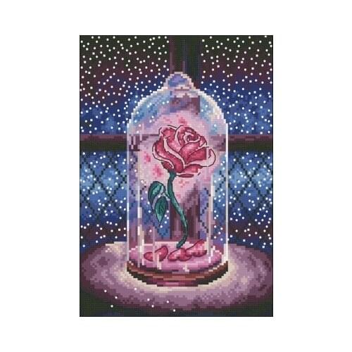Magic Rose Counted Cross Stitch 11CT 14CT 18CT DIY Chinese Cross Stitch Kits Embroidery Needlework Sets
