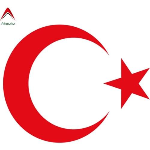 Aliauto Fashion Creative Car Sticker National Emblem of Turkey Moon & Star Turkish Flag Auto Decoration PVC Decal,15cm*12cm