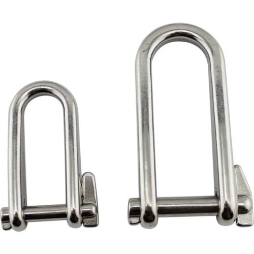 Stainless Steel Halyard Key Pin Shackle Marine Grade SS316 Boat Rigging Hardware 10pcs 6mm 5pcs 8mm Key Bolted Pin Shackle