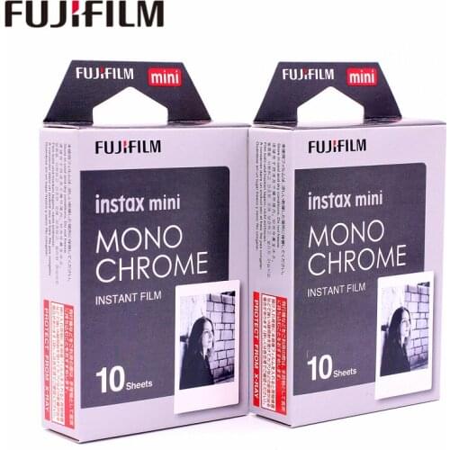 10 sheets Original Fujifilm Instax Mini MONO CHROME Instant Film photo paper for Instax Mini 8 7s 25 50s 90 9 SP-1 SP-2 Camera