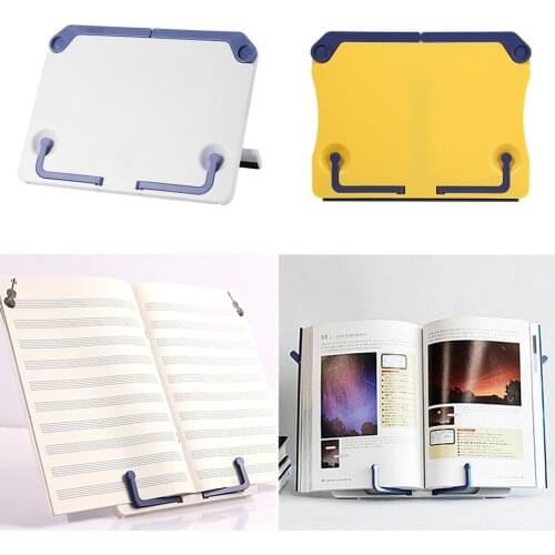 Portable Bookend Stand Reading Book Stand Books Recipe Shelf Cookbook Folding Holder Organizer for Music Score Recipe Tablet