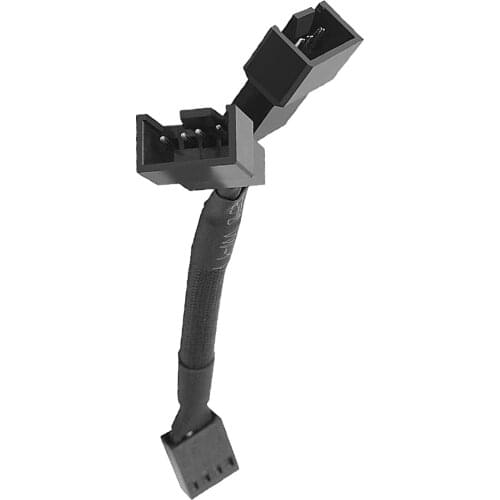 Portable PC Temperature Control Cable 4-Pin Adapter 6.29inch Black New, Durable to Daily Use or Repair the Computer