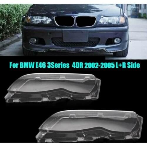 Car Headlight Lenses Cover Clear Transparent Automobile Headlamp Head Light Lens Auto Products For BMW E46 3-series 02-05