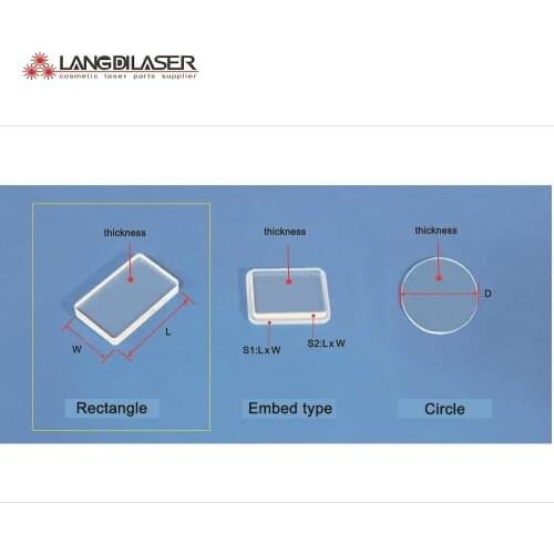 Size : 33*20*1mm , diode laser AR@808nm window