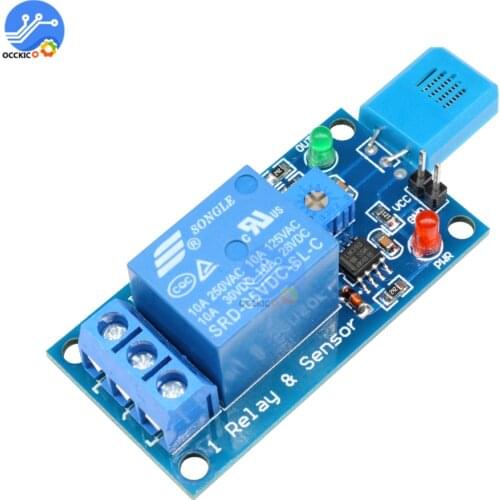 HR202 5V Humidity Switch Sensor Relay Module Sensitive Humidity Controller Sensor Module Direct drive relay
