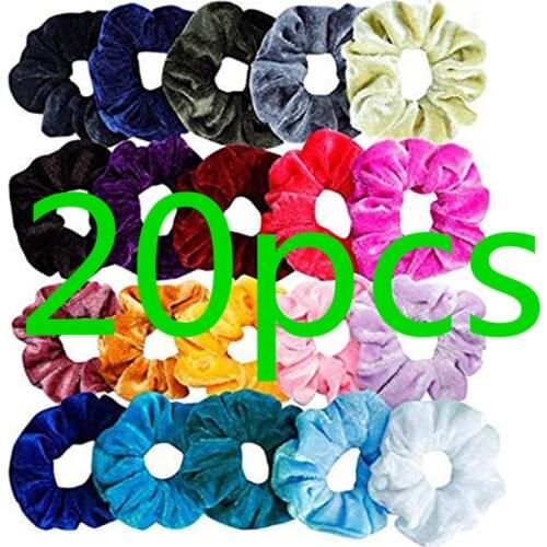 20/15/9 Pcs Hair Scrunchies Velvet Elastic Hair Bands Scrunchy Ties Ropes Scrunchie for Women or Girls Accessories