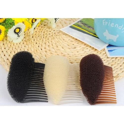 DIY Sponge Heightening Fluffy Hair Pad Princess Hairstyling Clip Comb Bun Maker Light weight, easy to carry and easy to use