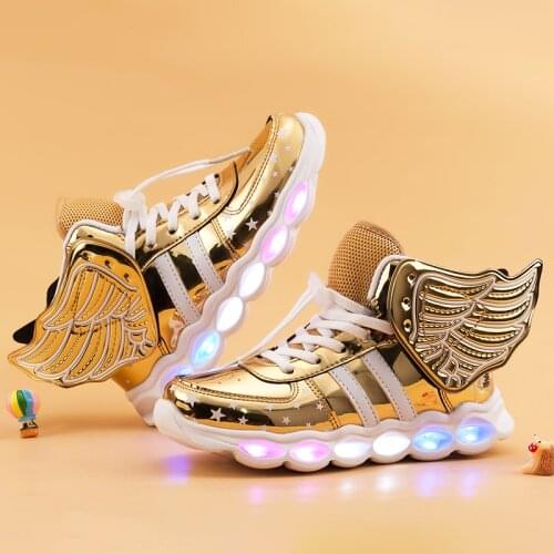 Luminous Sneakers Boy Girl Cartoon LED Light Up Shoes Glowing with Children Sneakers Comfortable Kids Boots
