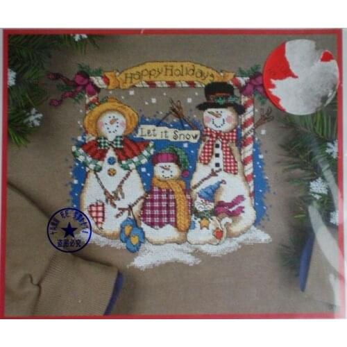 TOP Free delivery popular Top Quality counted cross stitch kit let it snow happy holidays DIM 08578