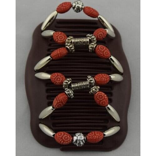 Vintage silver red 30pcs/lot classical daily hair accessory magic comb free shipping