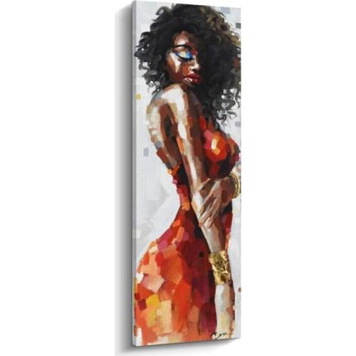 5d rhinestone embroidery full square round Diamond Painting Black Women in Dress African American people diamond mosaicZP-3485