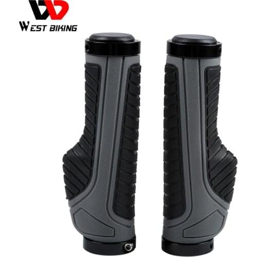 WEST BIKING Arrival Durable Lockable Thicken Non-slip Rubbler Cycling Grips Mountain Road Bicycle Bike Grip Pro Handlebar Set