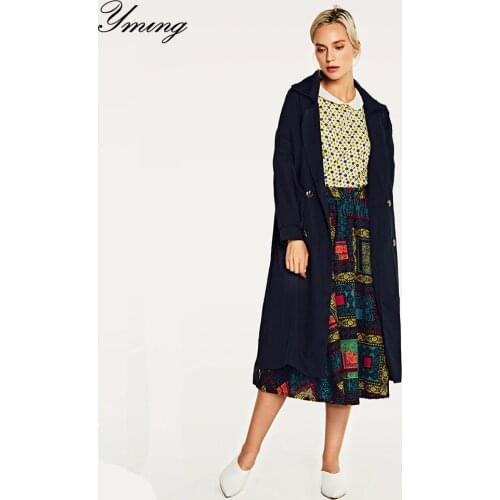 YMING Women's Double Breasted Trench Coats