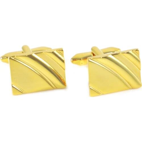 Gold Color Classic Stripe Cuff Links Groove Arch Stripes Cuff Links Fathers Day Birthday Cuff Links Gift