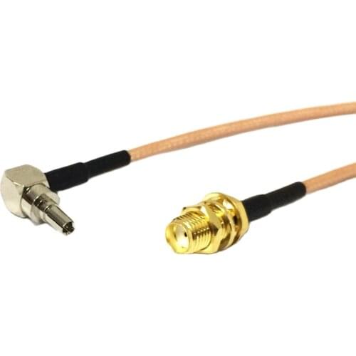 1PC RG316 Coaxial cable CRC9 male to SMA female bulkhead Connector Adapter For 3G HUAWEI E156 E160 USB Modem Pigtail 30/50/100cm