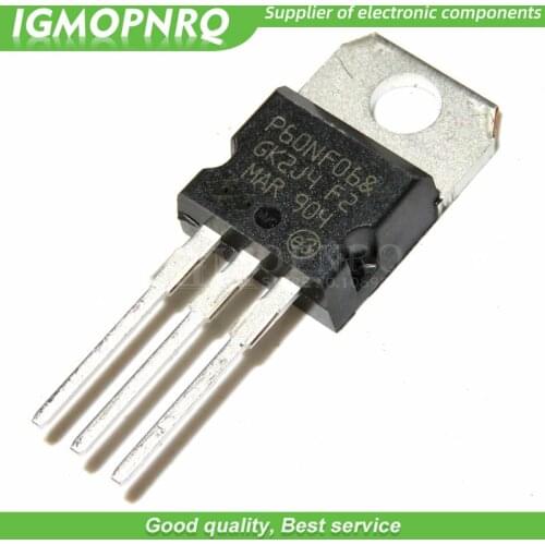 10PCS free shipping P60NF06 STP60NF06 MOSFET N field effect tube 60V 60A TO-220 100% new original