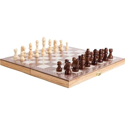 3 in 1 Foldable Chess Set Chess, Checkers, Backgammon for Kids Beginners 30x30cm