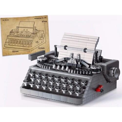 DHL IN STOCK 90011 1618PCS IDEA MOC Retro Typewriter Expert Model Building Block Bricks Toys Christmas Gifts Kids Birthday