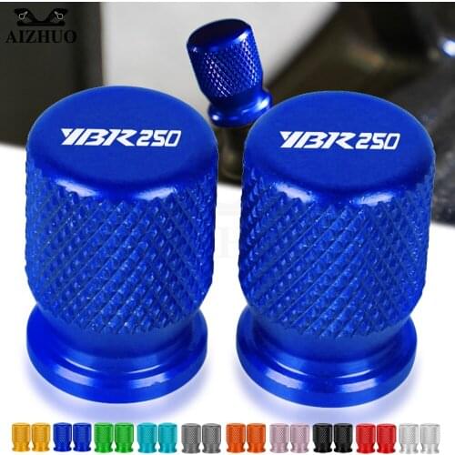 Motorcycle Accessories FOR YAMAHA YBR 125 250 2005-2014 2013 CNC Vehicle Wheel Tire Valve Stem Caps Covers Universal YBR250 LOGO