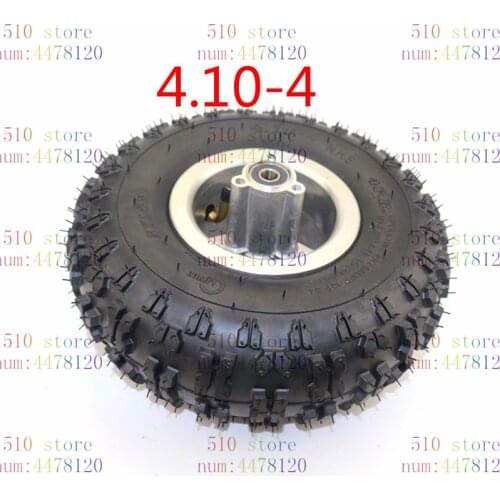 Free shipping 4.10-4 tire wheel and inner tube and 4 inch hub Rim for 49cc Mini Quad Dirt Bike Scooter ATV Buggy