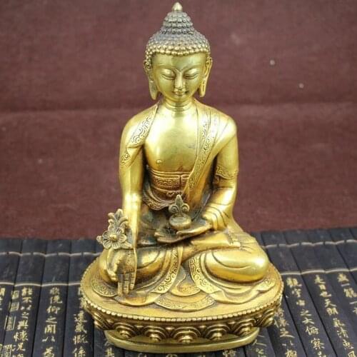 Large Tibet Tibetan brass Medicine Buddha Statue