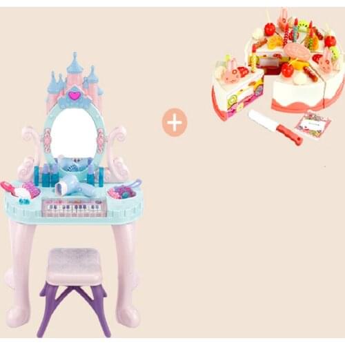 Childrens toys girls pass home dresser makeup table princess makeup box girl toys 3 times 6 years old