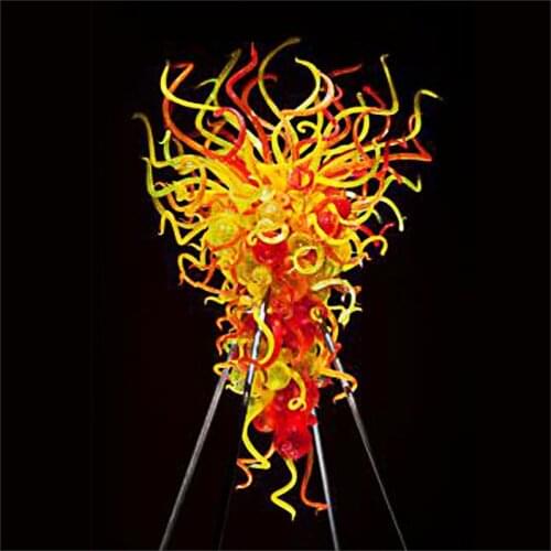 Elegant Tiffany Stained Glass Chandelier Murano Glass Large Chandelier Chihuly Style Modern Art Chandelier Cheap