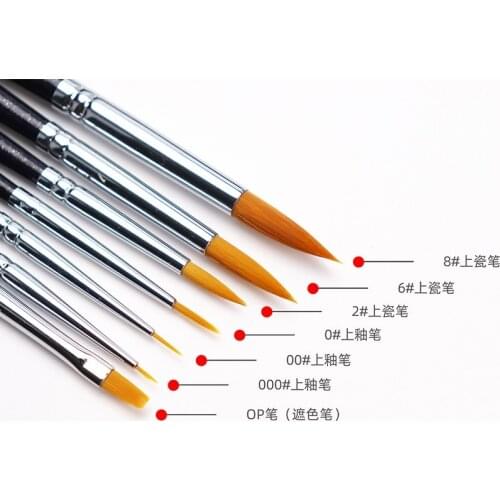 2018 Good Quality Dental Lab Porcelain Section Applying Porcelain Pen,Ceramic brush/Glazing Pen/00#/0#/1#/2#/3#/4#/5#/6#/7#/8