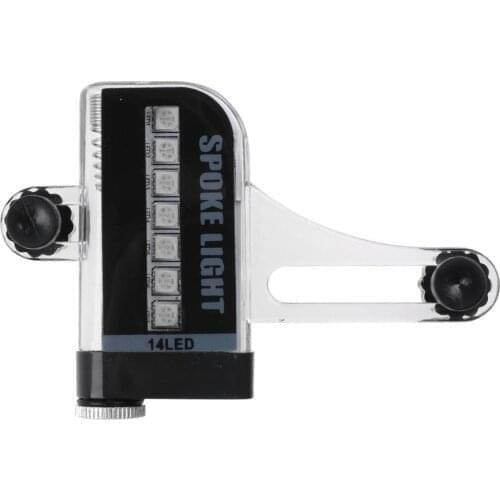 Bicycle Cycling Bike Tyre Tire Wheel Valve 14 LED Flash Spoke Warning Light Lamp Bike Spoke Decorations Bicycle Lights