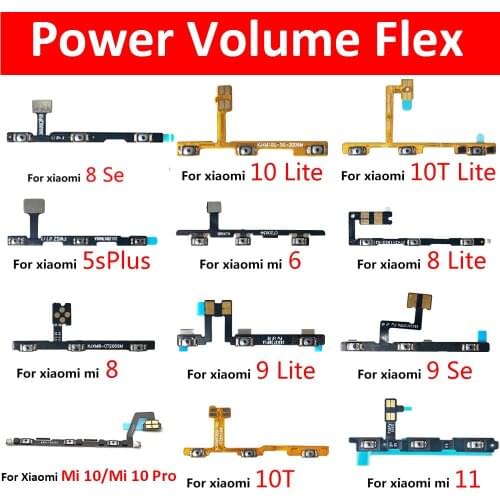 Power on/off Volume Key Button Flex Cable Ribbon For Xiaomi Mi 10 Mi10 Pro