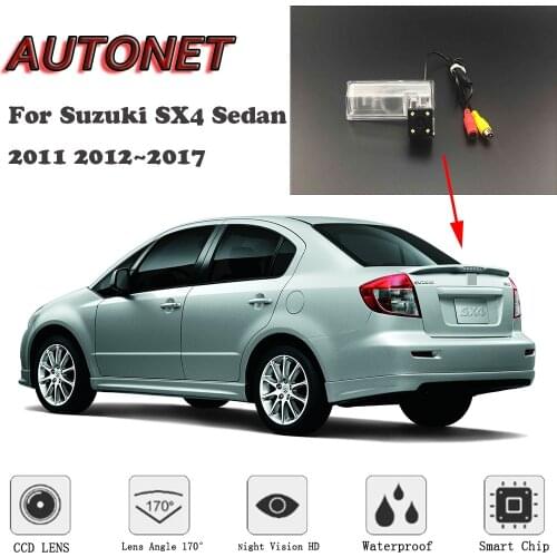 AUTONET Backup Rear View camera For Suzuki SX4 Sedan 2011 2012~2017 Night Vision Parking camera license plate camera