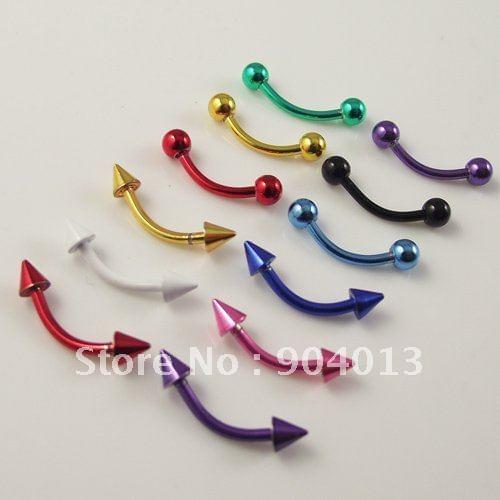 100pcs Wholesale 16Gx8x3mm 316L Surgical Steel Eyebrow Body Piercing Jewelry Eye Nail Rings Ball Spike