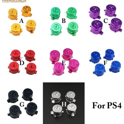 8colors 1xMetal Analog Thumb Stick Caps For Dualshock 4 PS4 DS4 Slim PRO Controller Aluminium Thumbsticks 9mm Bullet Buttons Mod
