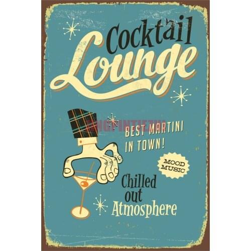 Creative Car Stickers Retro Cocktail Lounge Bar Pub Home Decor Garage Vintage Sign Racing Helmet Motorcycle Stickers