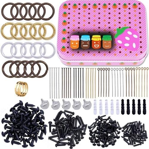 LMDZ 255Pcs Safety Eyes and Safety Noses and Doll Making Supplies for Doll Plush Animal Teddy Bear Making Accessories