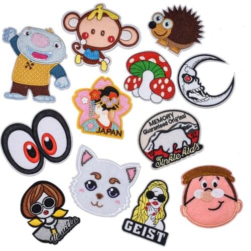 Cute Cartoon Anime Beauty Monkey Clothing Accessories Decorative Patch Sticker Can Be Ironing Embroidered Cloth Stickers