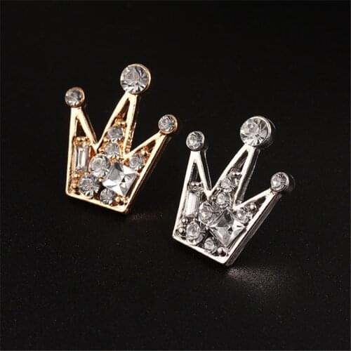 2020 Retro Rhinestones Crystal Mini Little Crown Men And Women Brooch Korean Version Of Retro Suit Crystal Collar Accessories