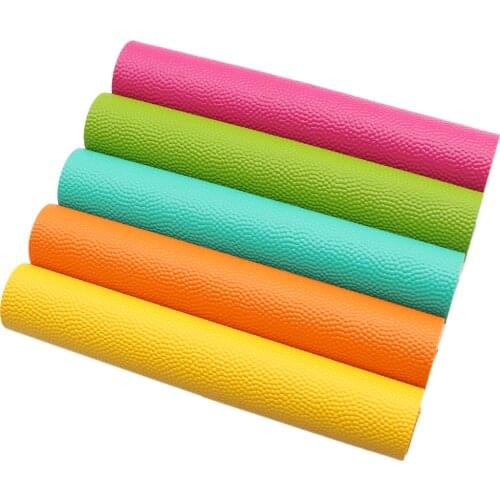 Solid Color Faux Leather Sheets Set Bump Textured Synthetic Leather Fabric 5pcs/set for DIY Handmade Earrings Bows Crafts