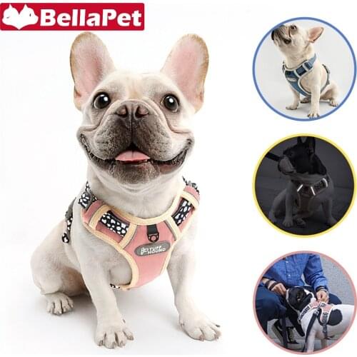No Pull Dog Harness for Large Small Dogs Cute Reflective Dog Vest Harness Pet Product Dog Accessories Pitbull Pug