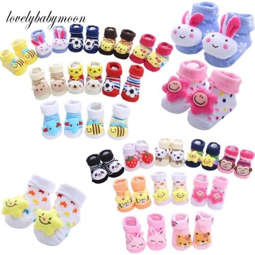Cotton Baby Socks Cartoon Animal Newborn Socks Anti Slip Floor Socks Autumn Winter Socks for Children Baby Boy Girl Infant Socks