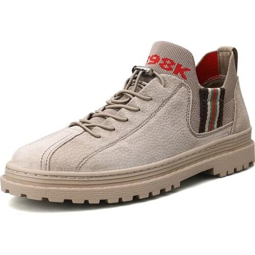 New Men Boots Outdoor Ankle Boots Male Lace Up Anti-slip Booties British Sneakers Zapatos De Hombre 98k Fashion Man Casual Shoes